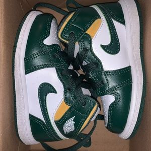 Jordan Kids Sneakers Green White Yellow